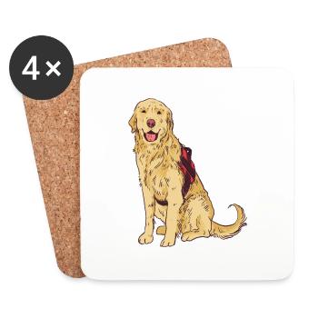 Je ne parle qu’à mon chien aujourd’hui 3 - Dessous de verre (lot de 4) - blanc - Devant