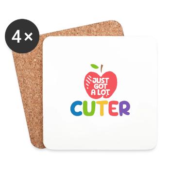Kindergarten just got a lot cuter back - Coasters (set of 4) - white - Front