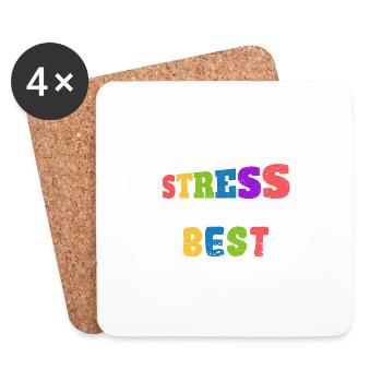 Rock The Test Pas de stress, faites de votre mieux Instructeur - Dessous de verre (lot de 4) - blanc - Devant