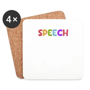 Speech Crew Funny Back To School Therapeut Lehrer - Untersetzer (4er-Set) - Weiß - Vorne