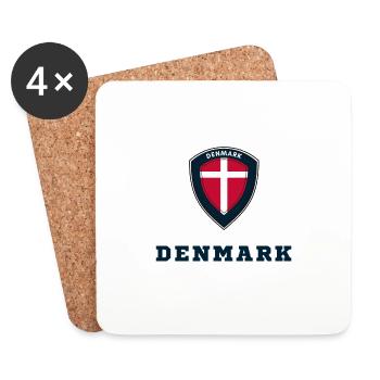 Danemark - Dessous de verre (lot de 4) - blanc - Devant
