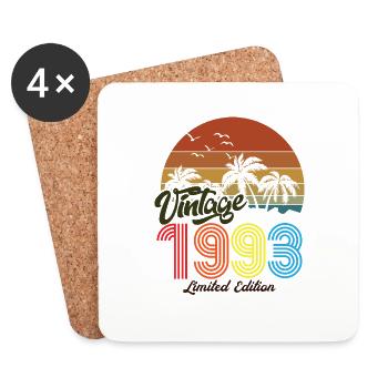 Vintage exemplaire unique 1993 Edition limitée - Dessous de verre (lot de 4) - blanc - Devant
