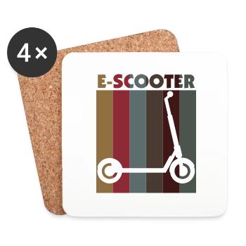 E-Scooter Roller - Untersetzer (4er-Set) - Weiß - Vorne