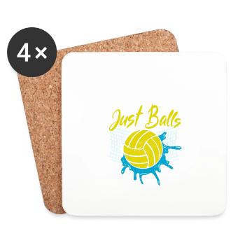 Pas de chevaux, pas de bâtons, juste des balles plus drôles - Dessous de verre (lot de 4) - blanc - Devant