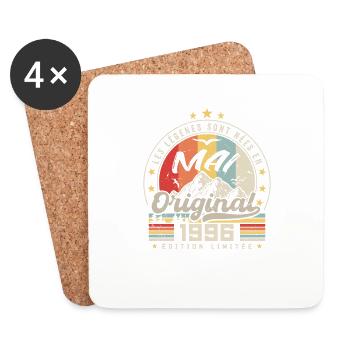 Légendes Mai 1986 Cadeau D'anniversaire Mai 1986 - Dessous de verre (lot de 4) - blanc - Devant