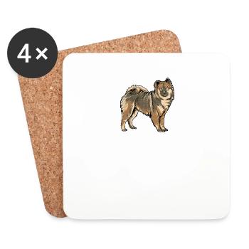 Eurasier Dog I Race de chien pour les propriétaires de chiens - Dessous de verre (lot de 4) - blanc - Devant