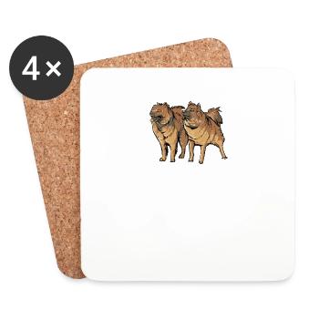 Eurasier Hund I Hunderasse für Hundebesitzer - Untersetzer (4er-Set) - Weiß - Vorne