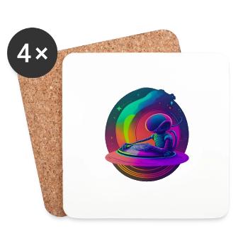 Alien DJ - Coasters (set of 4) - white - Front