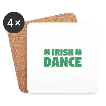 Pourquoi marcher quand vous pouvez danser irlandais St. Patrick’s - Dessous de verre (lot de 4) - blanc - Devant