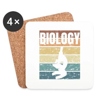 Biology Biologist Biologist Microscope - Coasters (set of 4) - white - Front