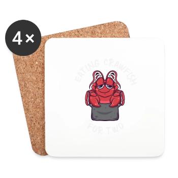 Eating Crawfish For Two Kawaii Crawfish Boil - Untersetzer (4er-Set) - Weiß - Vorne