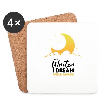 Poet Poesie Dichter Poetry I Geschenk - Untersetzer (4er-Set) - Weiß - Vorne