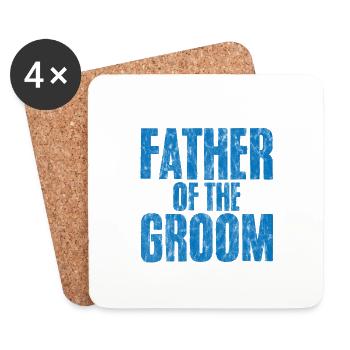 Father Of The Groom 3 - Untersetzer (4er-Set) - Weiß - Vorne