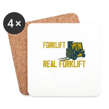 Everyone Is A Forklift Operator Forklift Driver - Coasters (set of 4) - white - Front