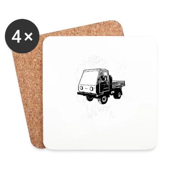 Multicar M25 Multicar Nouveaux camions Multricar - Dessous de verre (lot de 4) - blanc - Devant