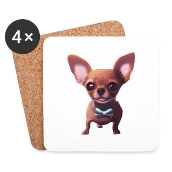 Chiens Chihuahua Chien Chihuahua Chihuahua Puppy Dog Propriétaires - Dessous de verre (lot de 4) - blanc - Devant