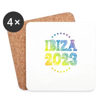 Ibiza 2023 - Untersetzer (4er-Set) - Weiß - Vorne