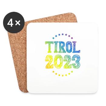 Tyrol 2023 - Dessous de verre (lot de 4) - blanc - Devant