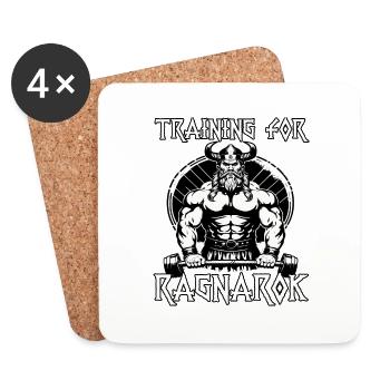 Soulevé de terre Nordmann Athlètes Athlètes Vikings - Dessous de verre (lot de 4) - blanc - Devant