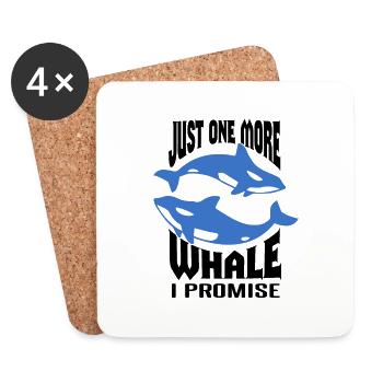 Ocean Sea Whale Quote for Whale Marine Mammals - Coasters (set of 4) - white - Front