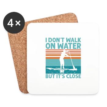 Je ne marche pas sur l’eau mais c’est proche Stand Up Padd - Dessous de verre (lot de 4) - blanc - Devant