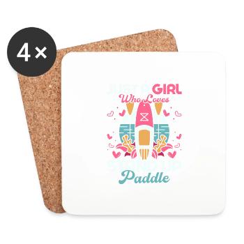 Just A Girl Who Loves Stand Up Paddle Stand Up Pad - Untersetzer (4er-Set) - Weiß - Vorne