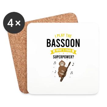 Conception bassoniste pour orchestre à vent - Dessous de verre (lot de 4) - blanc - Devant
