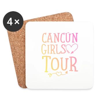 Cancun Girls Tour - Dessous de verre (lot de 4) - blanc - Devant