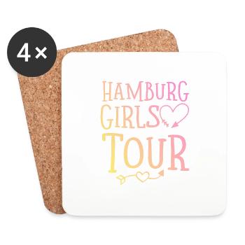 Hamburg Girls Tour - Untersetzer (4er-Set) - Weiß - Vorne