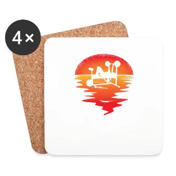 Accessoires de fitness pour athlètes - Dessous de verre (lot de 4) - blanc - Devant