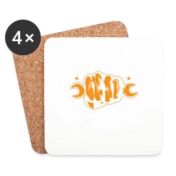 Je suis la garantie 13 - Dessous de verre (lot de 4) - blanc - Devant