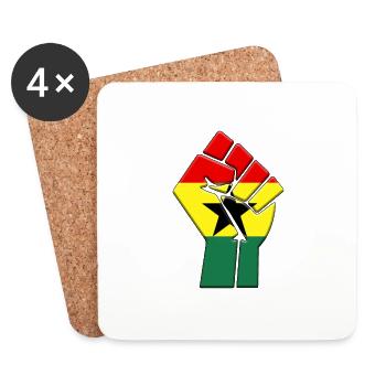 Ghana Afrikanische Flagge Land Stolz Einheimische Abstammung - Untersetzer (4er-Set) - Weiß - Vorne
