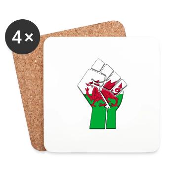 Wales Vereinigtes Königreich Flagge Walisisch UK Country Pride - Untersetzer (4er-Set) - Weiß - Vorne