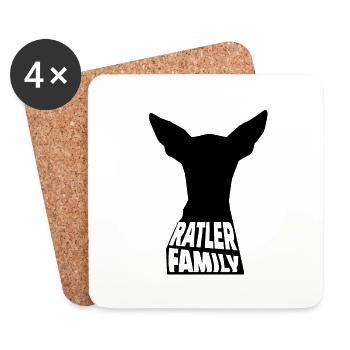Famille Ratler - Dessous de verre (lot de 4) - blanc - Devant