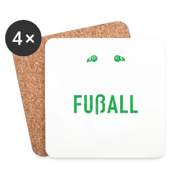 So sieht ein richtig cooler Fußball Trainer aus - Untersetzer (4er-Set) - Weiß - Vorne