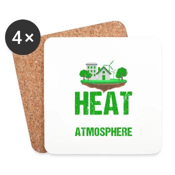 Get Out of the Atmosphere - Coasters (set of 4) - white - Front
