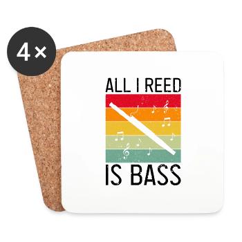 Basson pour bassoniste et orchestre de basson - Dessous de verre (lot de 4) - blanc - Devant