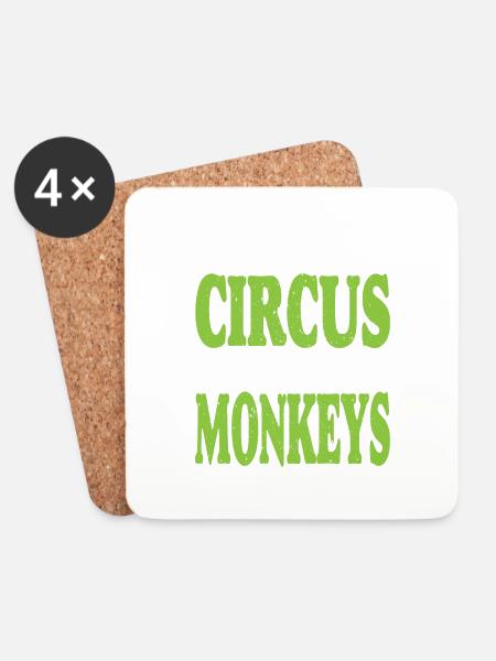 Not My Circus, Not My Monkeys - Coasters (set of 4) - white