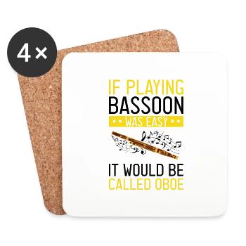 Basson pour bassoniste et orchestre de basson - Dessous de verre (lot de 4) - blanc - Devant