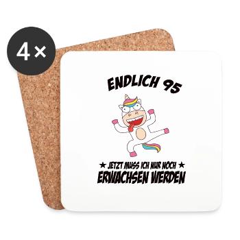 95 Geburtstag Positive Sprüche Zum 95 geburtstag - Untersetzer (4er-Set) - Weiß - Vorne