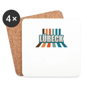 Lübeckerin Lübecker Lübeck - Dessous de verre (lot de 4) - blanc - Devant