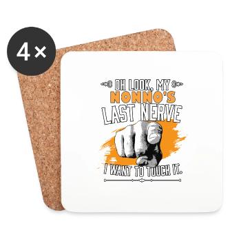 Look My Nonno's Last Nerve Funny Grandfather - Coasters (set of 4) - white - Front