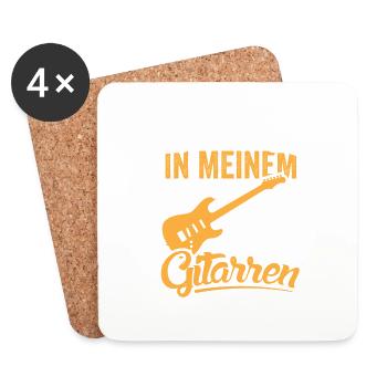 Gitarren Musik Instrument - Untersetzer (4er-Set) - Weiß - Vorne