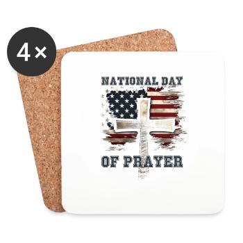 National Day Of Prayer - Coasters (set of 4) - white - Front