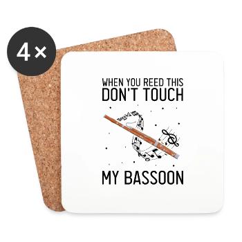 Bassoniste pour orchestre de basson et bassoniste - Dessous de verre (lot de 4) - blanc - Devant