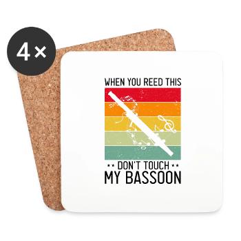 Bassoon Orchesta design for bassoonists - Coasters (set of 4) - white - Front