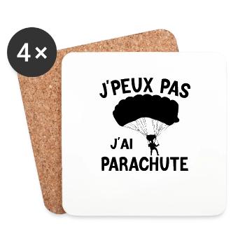 J'peux Pas J'ai Parachute - Dessous de verre (lot de 4) - blanc - Devant