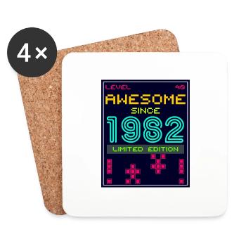 Fantastisch seit 1982 limitierte Auflage - Untersetzer (4er-Set) - Weiß - Vorne