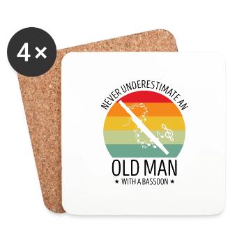 Bassoon reed for bassoonist and bassoon orchestra - Coasters (set of 4) - white - Front