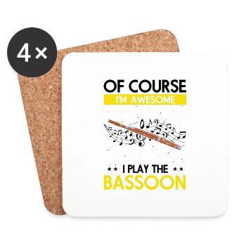 Fagottist Design für Holzbläser Orchestra - Untersetzer (4er-Set) - Weiß - Vorne
